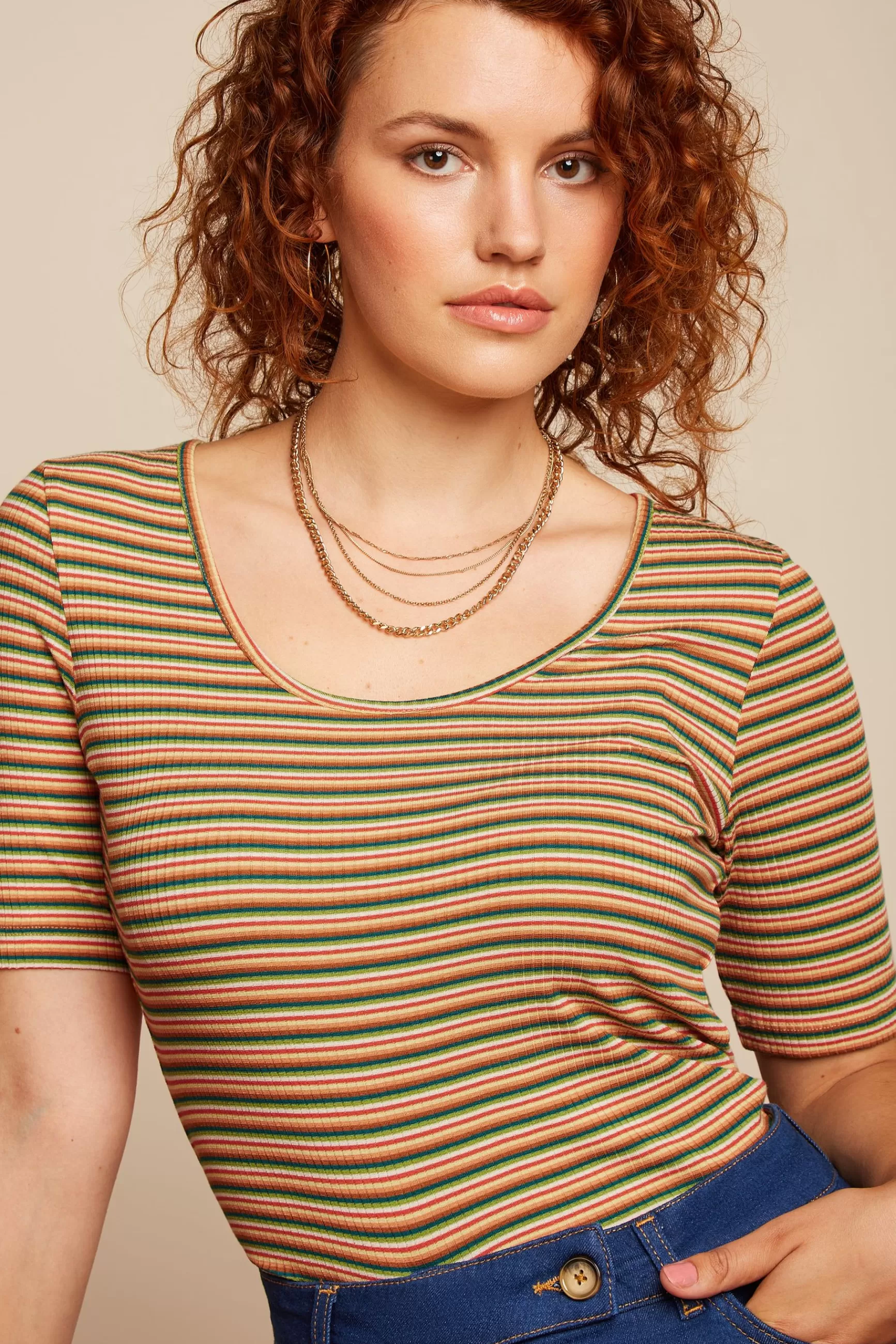 Carice Top Boxy Stripe^King Louie Store