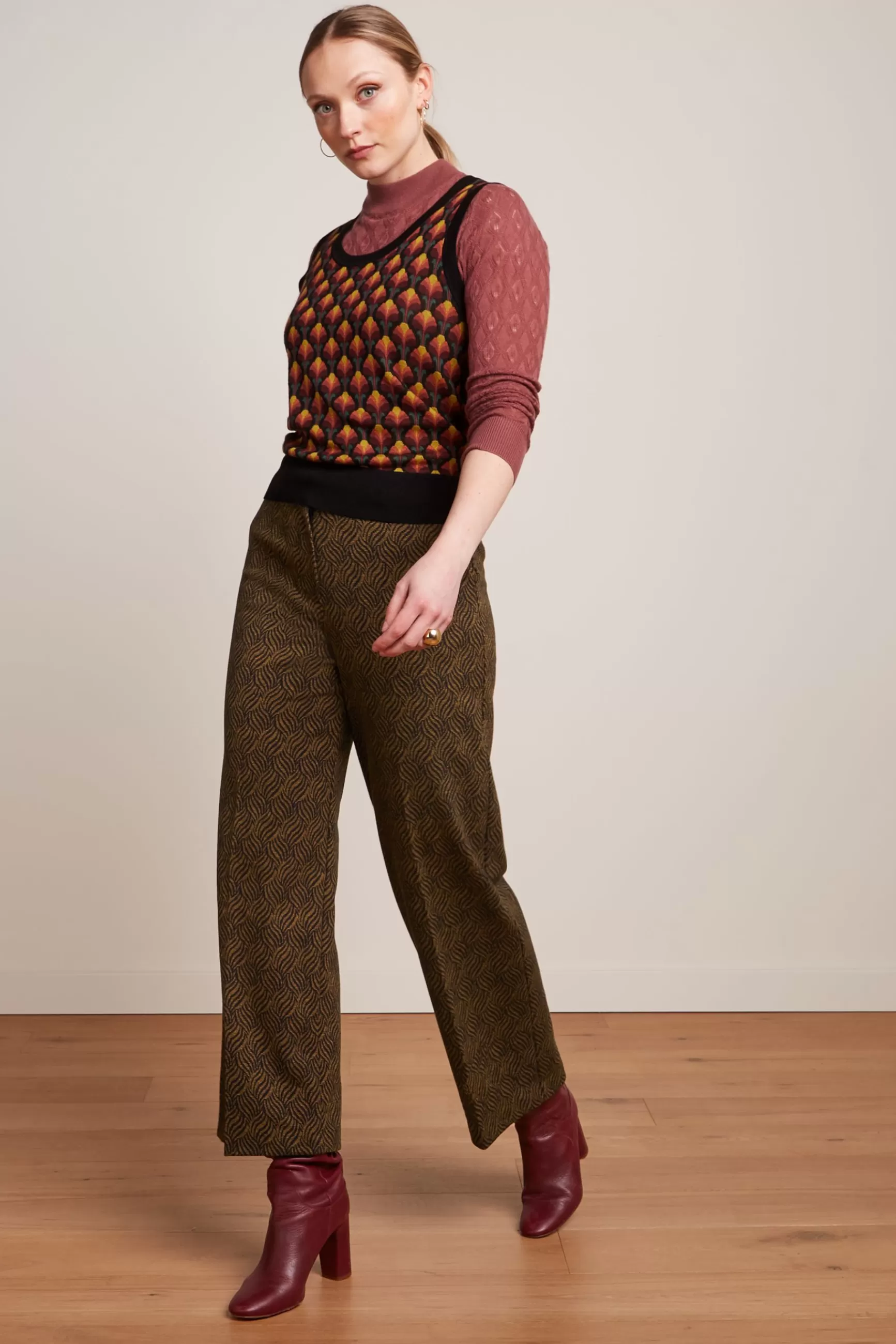 Federica Pants Ruby Jacquard^King Louie Clearance