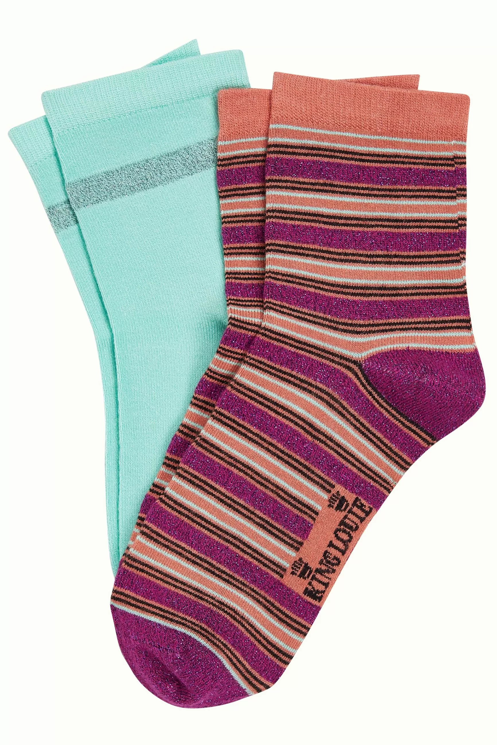 Half Socks 2-Pack Castillo Stripe^King Louie Cheap