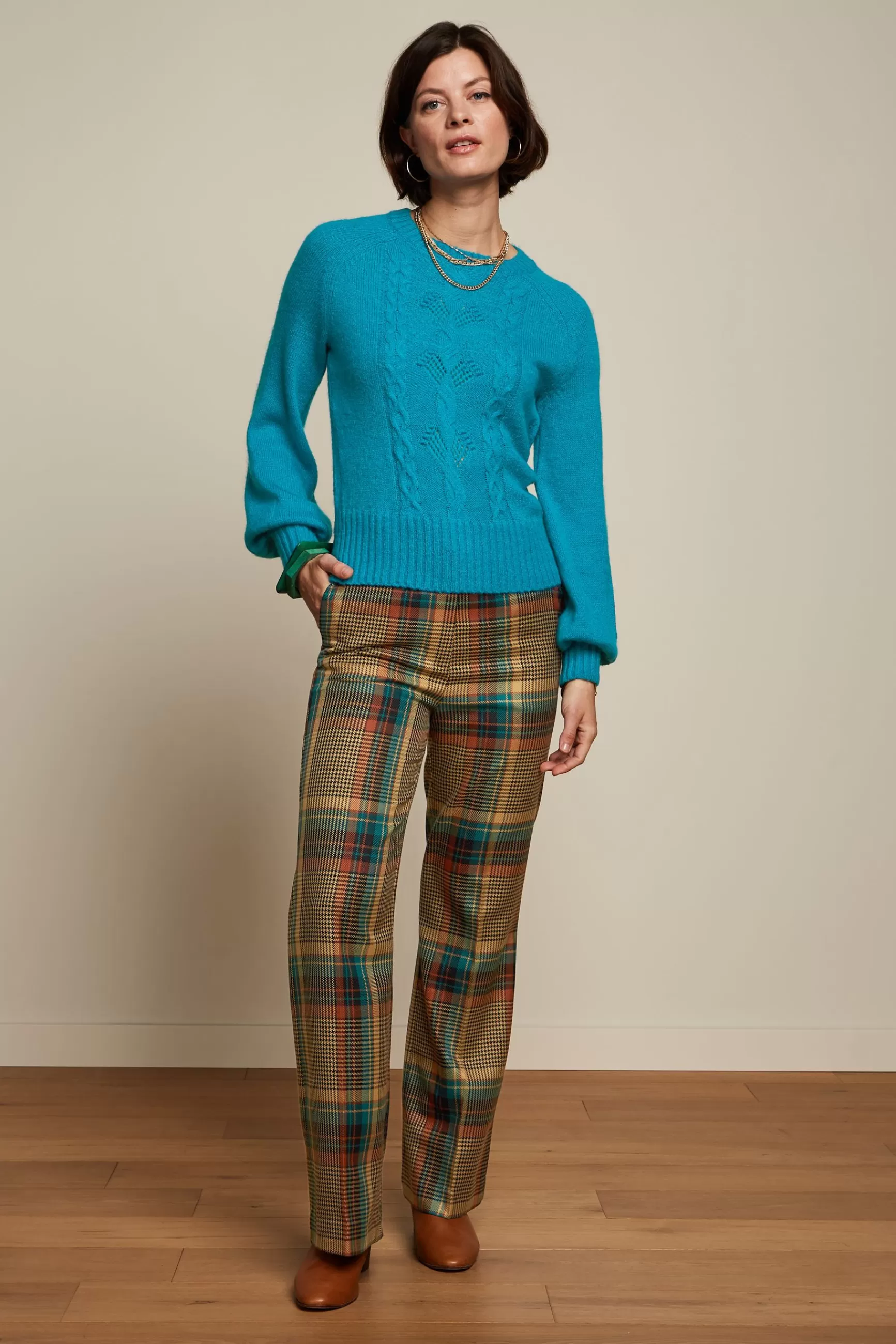 Marcie Pants Feathers Check^King Louie Online