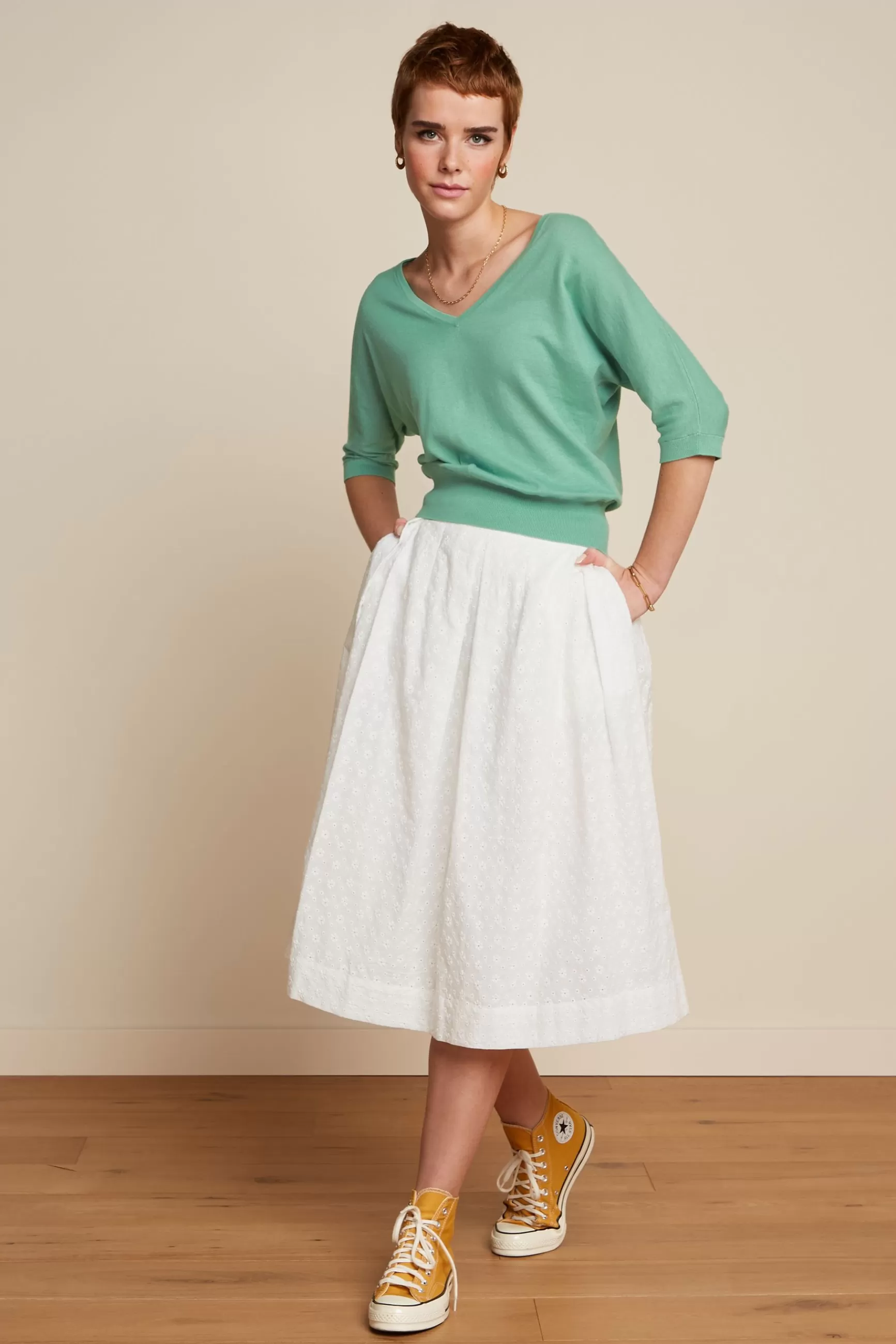 Suzette Pleat Skirt Rosa Broderie Anglaise^King Louie Online