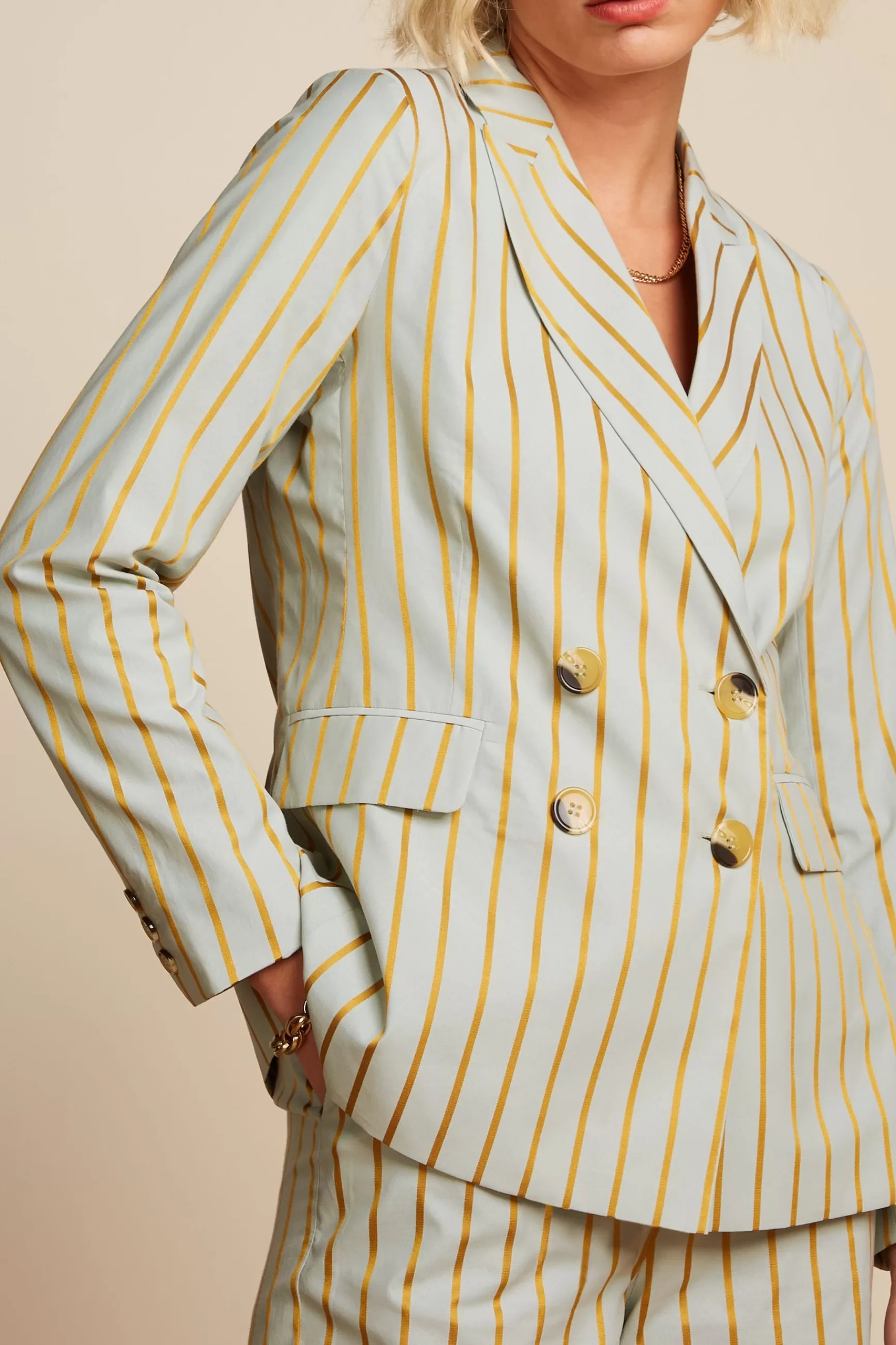 Tina Blazer Ash Stripe^King Louie Fashion